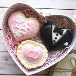 wedding rings heart bride groom anniversary dress heart soap candle silicone designer mold mould   design flower clay resin craft