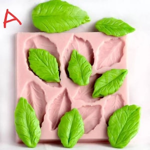 Leaves leaf handmade soap making candle silicone designer mold mould melt and pour  cp hp clay resin craft