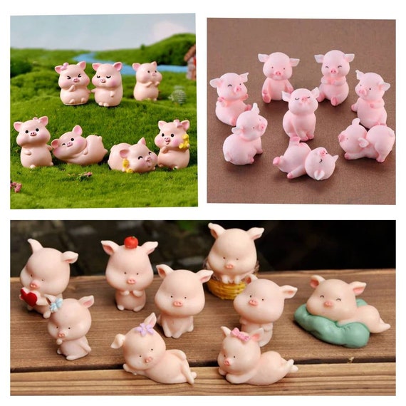 3d Cute Little Pig Piggy Piglets Mold Mould Silicone Soap Candle Resin Melt  and Pour Polymer Clay Magnets Gift Ideas 