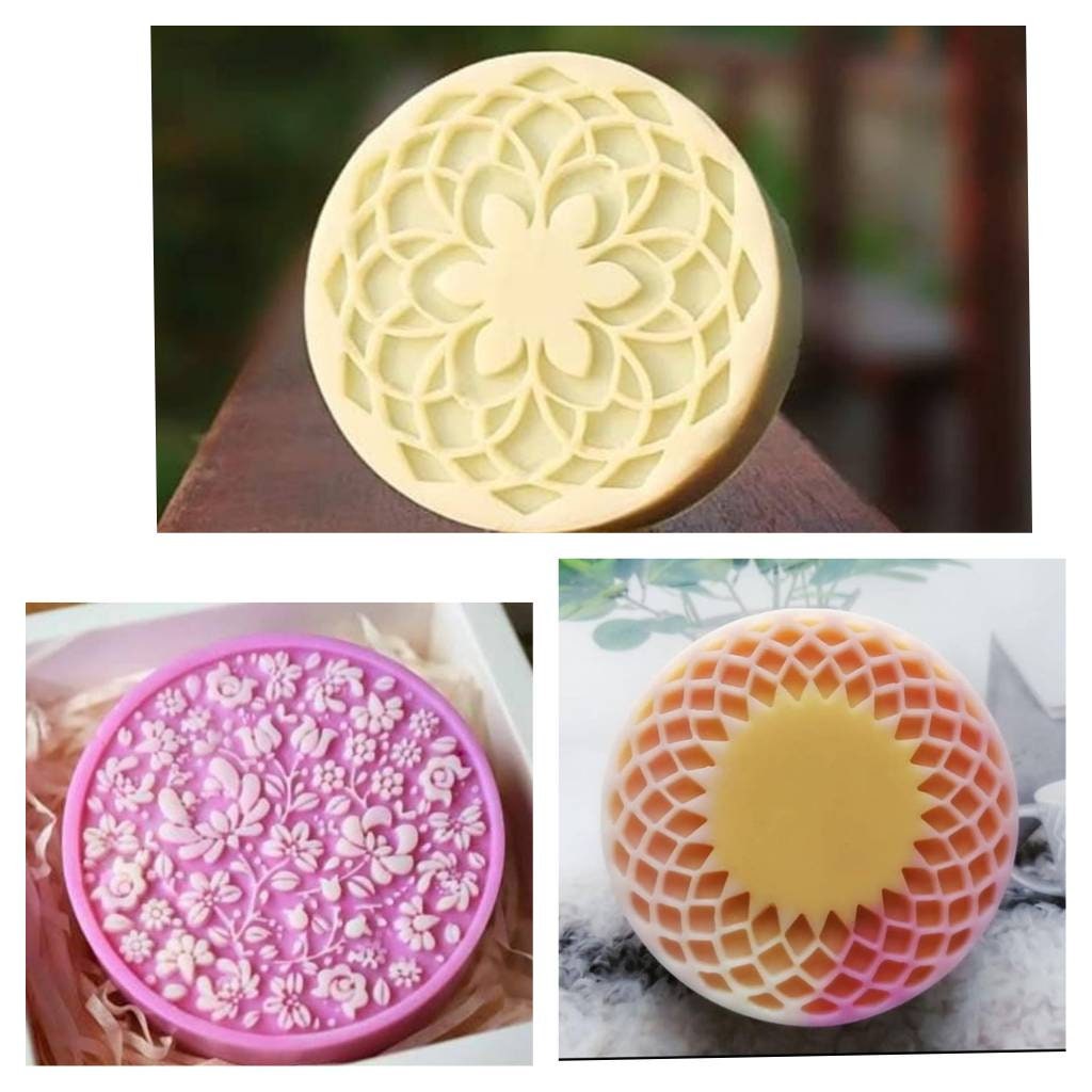 3 Cavities Flower Soap Mold Natural Soap Bar Molds Handmade Soap Mould DIY  Silicone Molds for Soap Candle Wax Gypsum Resin Craft