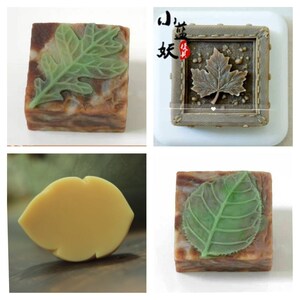 Feuilles d'érable en forme de moule, moule à savon, bougie en résine, fabrication artisanale de savons pour faire fondre et verser