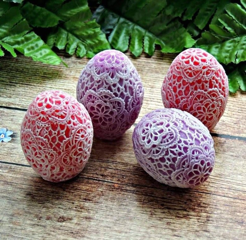 Lace Easter egg shape soap mold candle mould silicone melt Etsy
