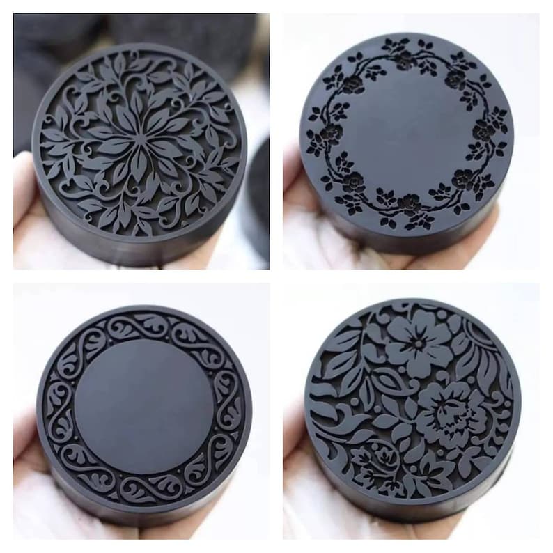 Lace Royal Round Shape Soap Mold Candle Mould Silicone Melt Etsy