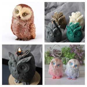 Eule 3d Vogel Mould Weihnachten Seife Kerze Harz Handwerk Mould Neujahr Geschenk Ideen Silikon schmelzen und handgemachte diy viel Glück Symbol gießen