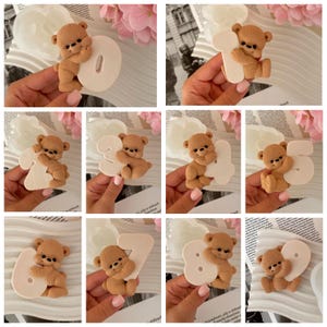 Molde de silicona 2D hecho a mano con forma de osito de peluche para hacer velas y jabón, molde de diseño para decoración de tartas de cumpleaños y chocolates, para baby shower