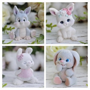 3d bunny rabbit theme mold mould silicone soap melt and pour candle resin Easter  new year photography theme