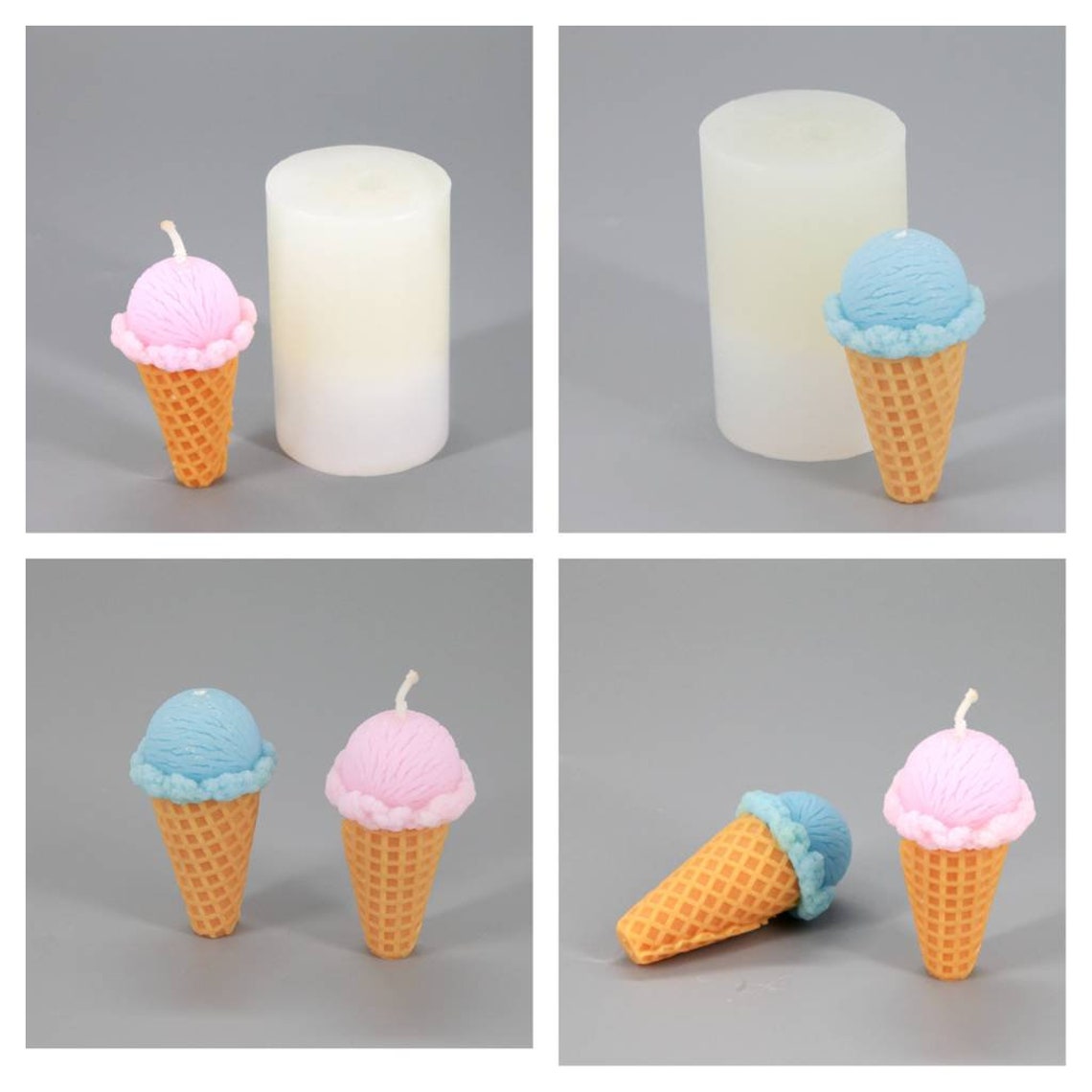 3d large ice cream cone scoop mold mould silicone candle Etsy