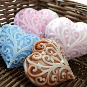 lace impression royal heart shape soap mold candle mould silicone melt n pour craft supplies christmas resin clay designer molds collection