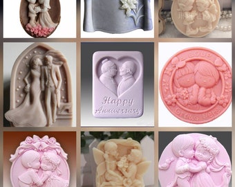 couple gift ideas cute   girl boy dancing love wedding anniversary valentines day design soap marriage mold candle resin craft designer