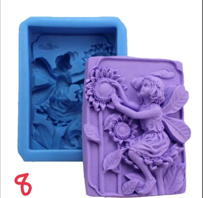 Fairy Floral Angel Baby Candle Mould Silicone Melt and Pour Etsy