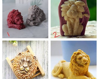 lion 3d non 3d lion face animal silicone mold mould soap candle resin craft supplies melt and pour cp hp soaps magnet making