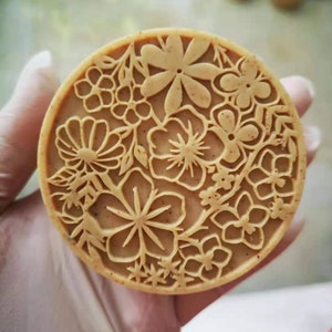 Floral lace royal round shape soap mold candle mould silicone melt and pour craft supplies christmas