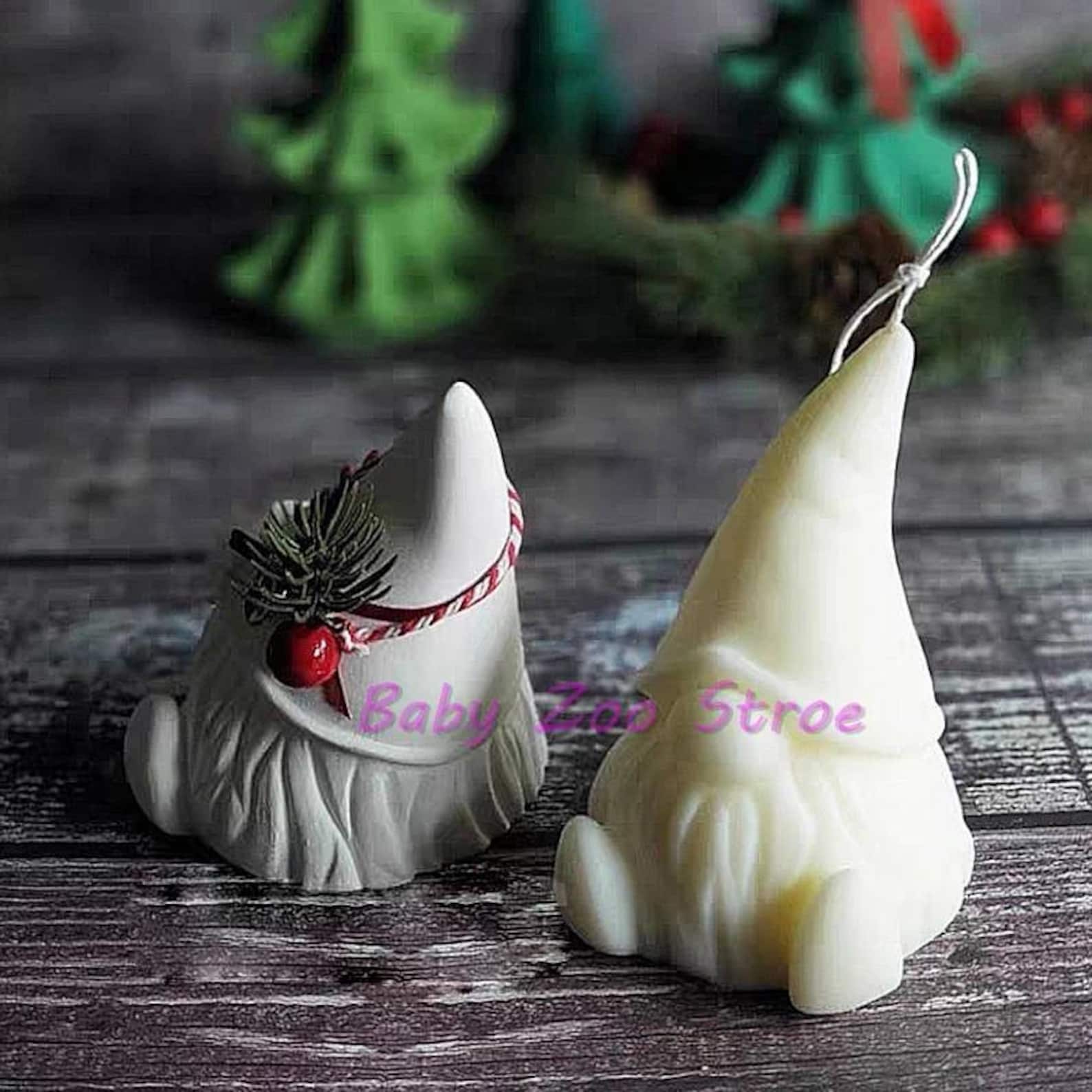 3d Cute Garden Gnome Soap Mold Candle Mould Silicone Melt and Etsy
