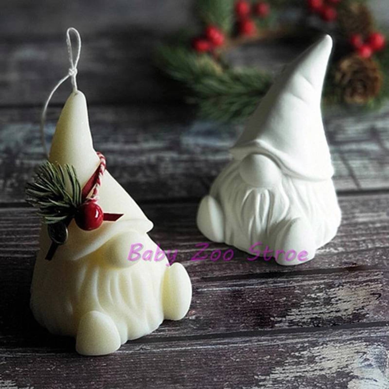 3d Cute Garden Gnome Soap Mold Candle Mould Silicone Melt and Etsy
