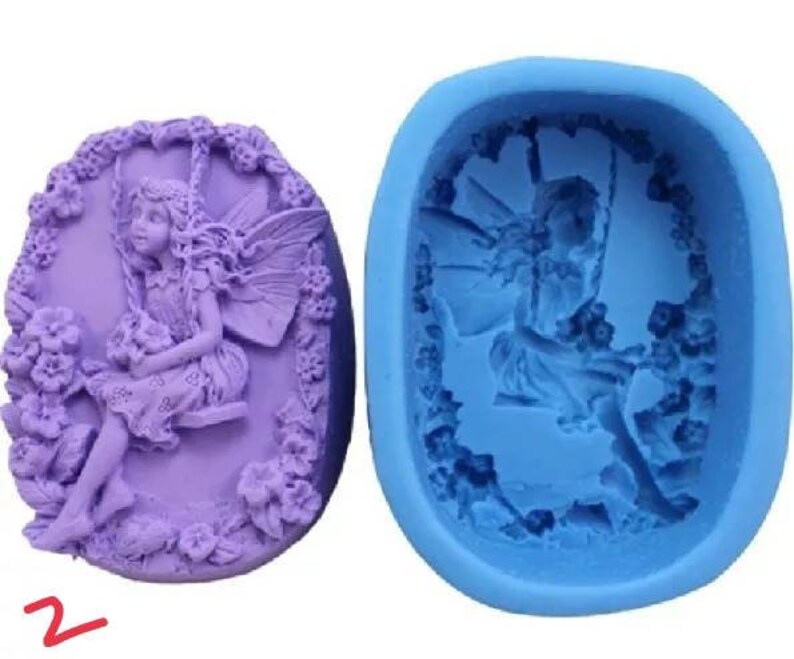 Fairy Floral Angel Baby Candle Mould Silicone Melt and Pour Etsy