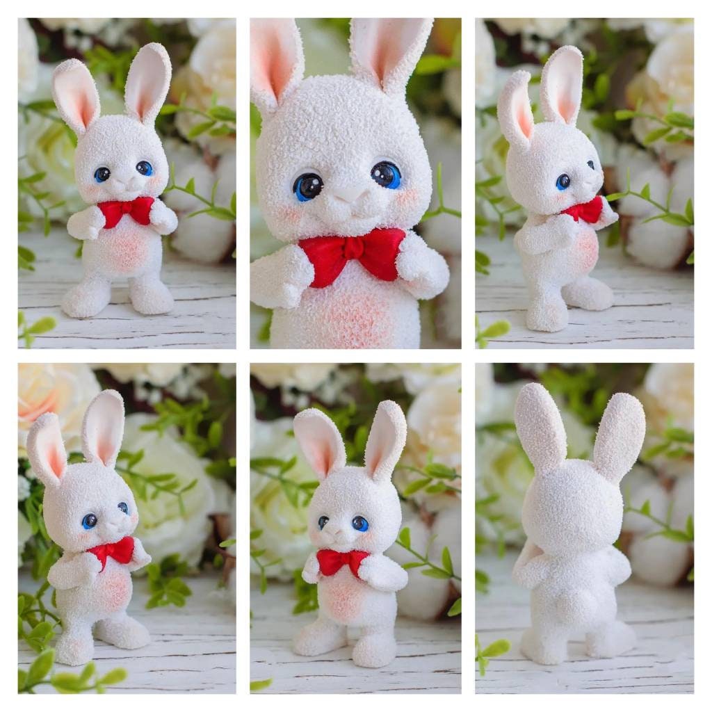 Craftdady 20Pcs Resin Rabbit Charm 10 Styles Cute Easter Bunny