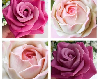 realistic 3d peony rose flower floral soap candle clay resin silicone mold mould christmas melt and pour soap making