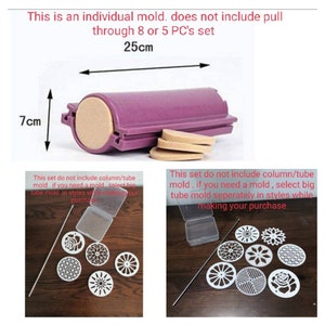 Big round column tube or kaleidoscope pull through 5/8 swirl tool with stainless steel rod cp soap silicone mold  cylindrical cylinder