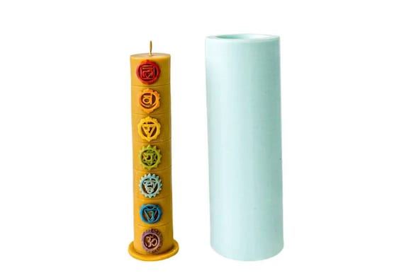 Molde de resina de 7 chakras, molde de silicona de runa, símbolo de letra  de runa, molde epoxi, molde de bricolaje para fundición de palabras, moldes