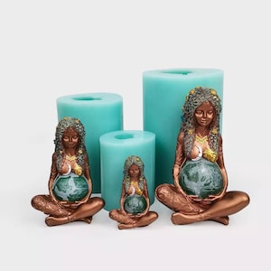 3D Terre mère, déesse grecque de la vie, Gaia spirituel, moule en silicone, moule à savon, bougie, designer, résine, argile polymère, fabrication de cadeaux faits main