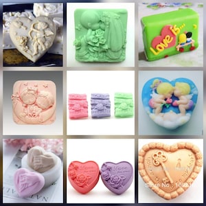 Cute couple bff moon hand holding rings  heart love marriage wedding anniversary valentines design soapmold candle resin craft making