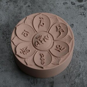 shakyamuni chakra Buddha Om Mani Padme Hum Mantra Buddhismus Gott tibetischen Silikonform Resin Handwerksform Kunstharz Seife Ton schmelzen und gießen