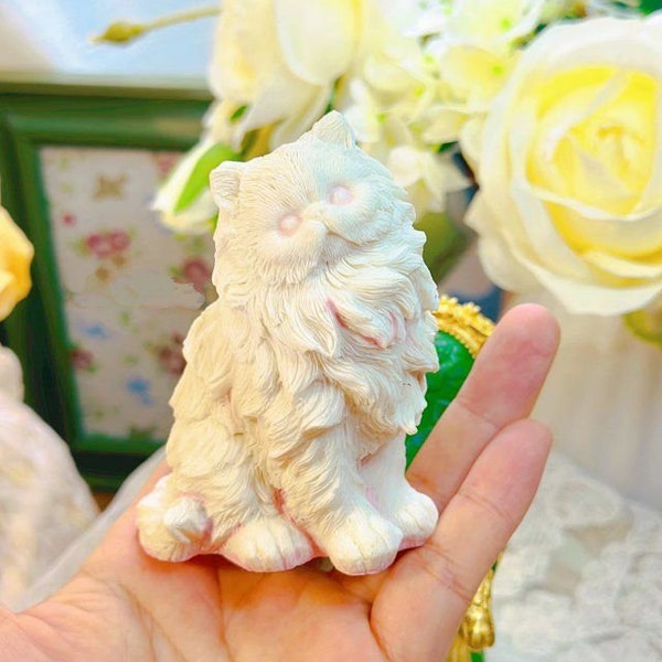 3d cute Persian cat kitty pet animal silicone mold mould soap candle resin craft supplies melt and pour cp hp soaps designer