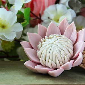 realistic 3d protea flower floral soap candle clay resin silicone mold mould christmas melt and pour soap making designer flowers