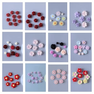 Kleine Blumen Blume Rose Lilie Dahlie Polymer Ton Harz Schmuck Seifenform Silikon einbetten machen Gebäck Backen Schmuck Schmuck