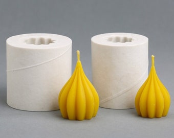 Molde de silicona con forma de modak de ajo para velas, cera de abeja, aromaterapia, elaboración de velas, molde de diseño