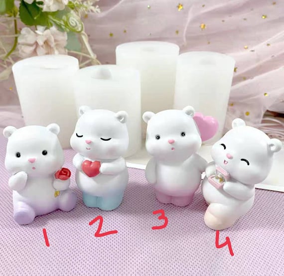 Candle Making Supplies  Boy Bear Candle Silicone Mold - Candle Making  Supplies