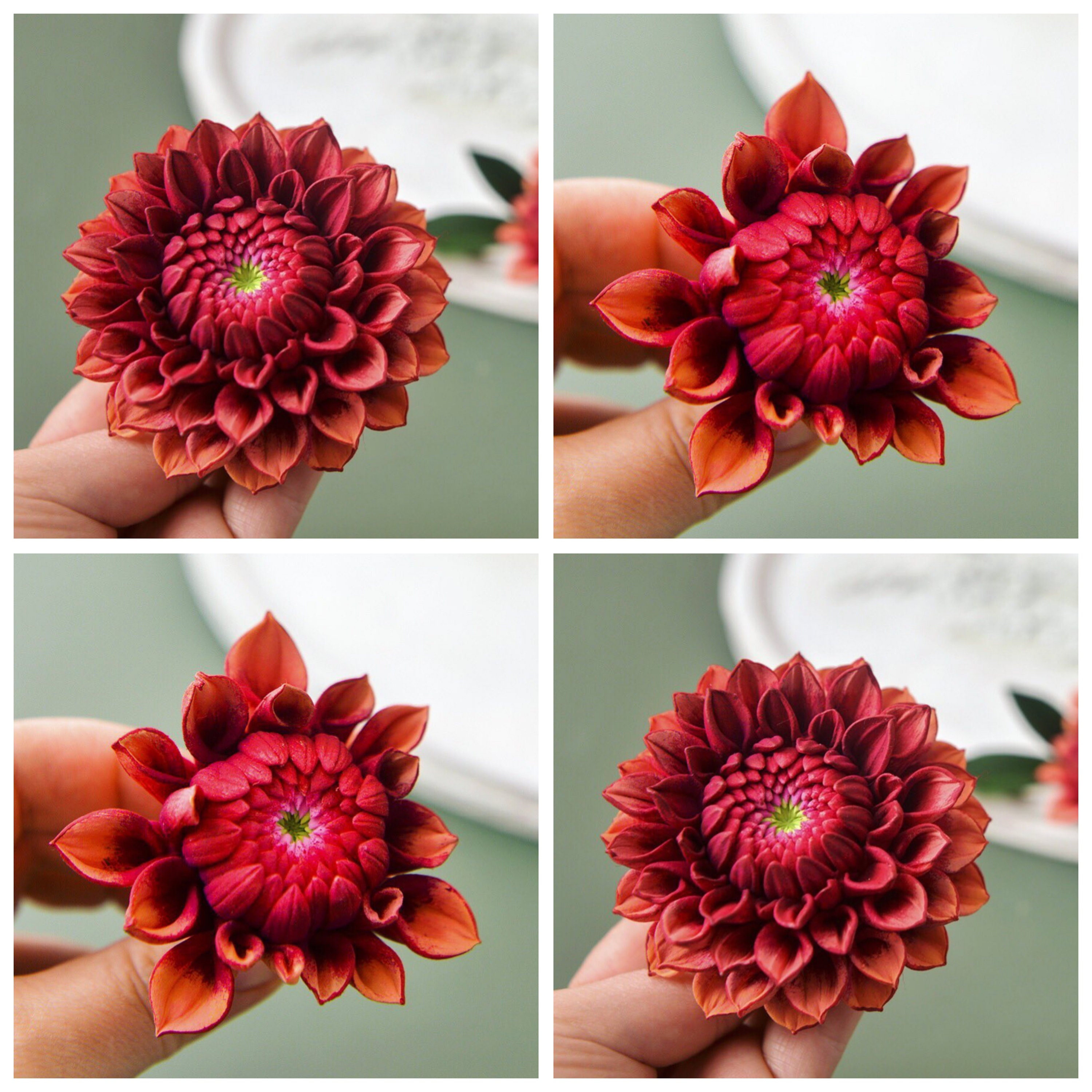 Handmade 3d dahlia silicone mold flower floral candle clay resin mould christmas melt and pour soap making candles designer artisan