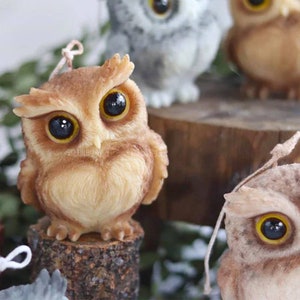 Owl 3d bird 3 sizes Mold Xmas Soap Candle Resin Craft Mould New Year Gift Ideas Silicone Melt and Pour handmade diy good luck