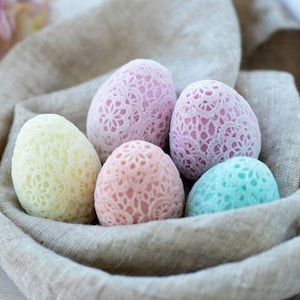 3d lace Easter egg  shape soap mold candle mould silicone melt and pour craft supplies christmas