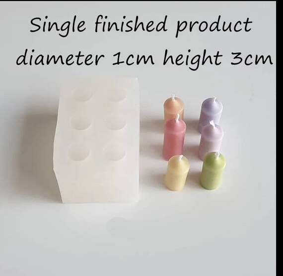 6 Cavity Small Birthday Decorative Candles Shape Mold Candle