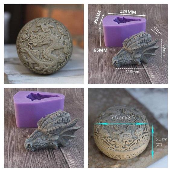Resin, plaster, candle, chocolate, soap mold ,3D Baby Dragon mold