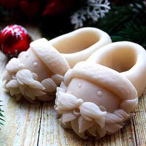 christmas 1 cavity socks house  xmas santa father new year silicone mold soap candle craft melt and pour mould  resin casting clay crafting