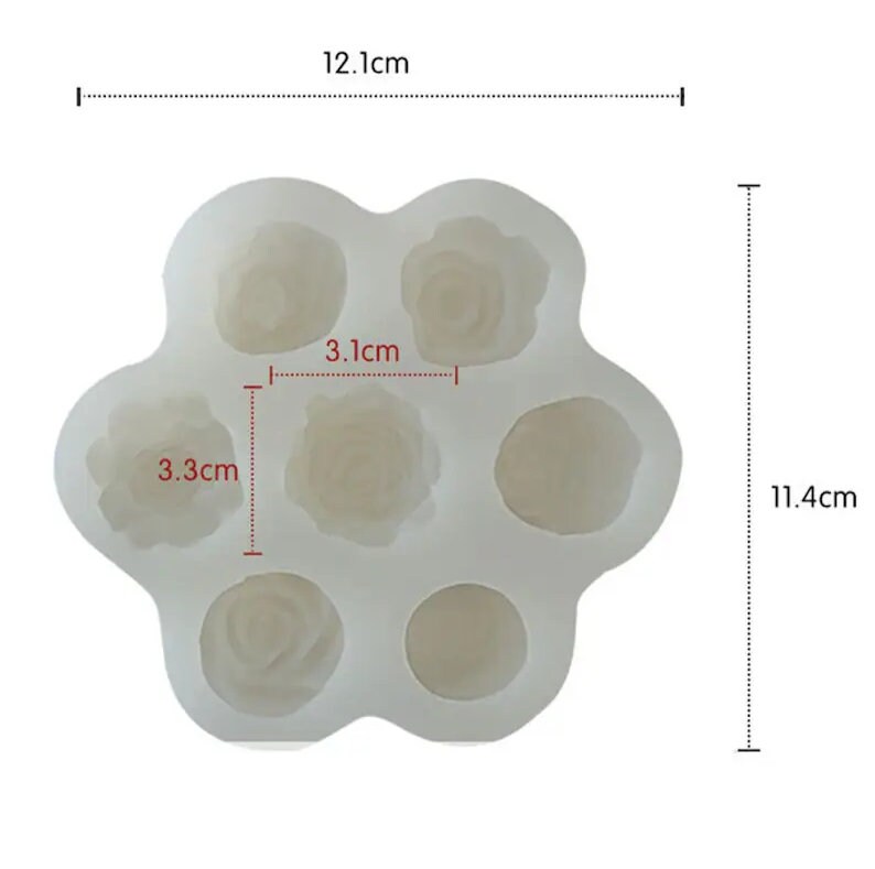 DIY Rose Siliconen Mal Bloem Kaars Schimmel 3D Kaars Zeep