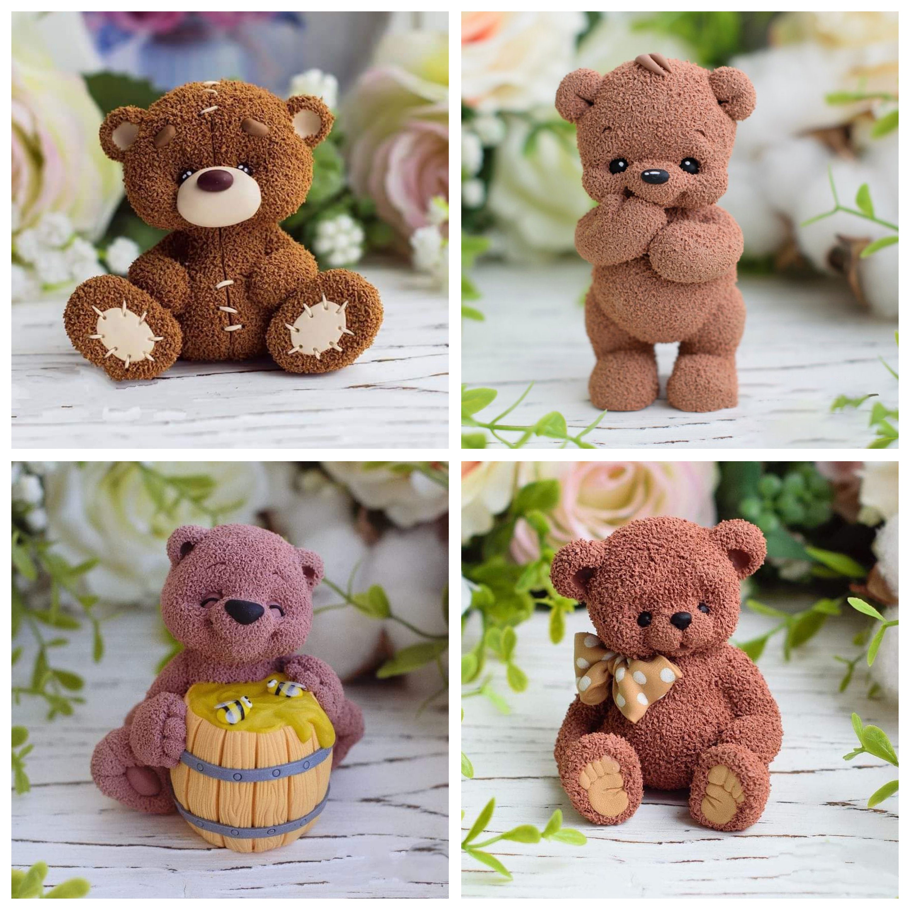 Suture Bear Mold Doll Bear Candle Mold Animal Resin Casting Mold Resin  Making Molds Silicone Mold for Candle Home Decorate Mold Candle Making Mold  3D