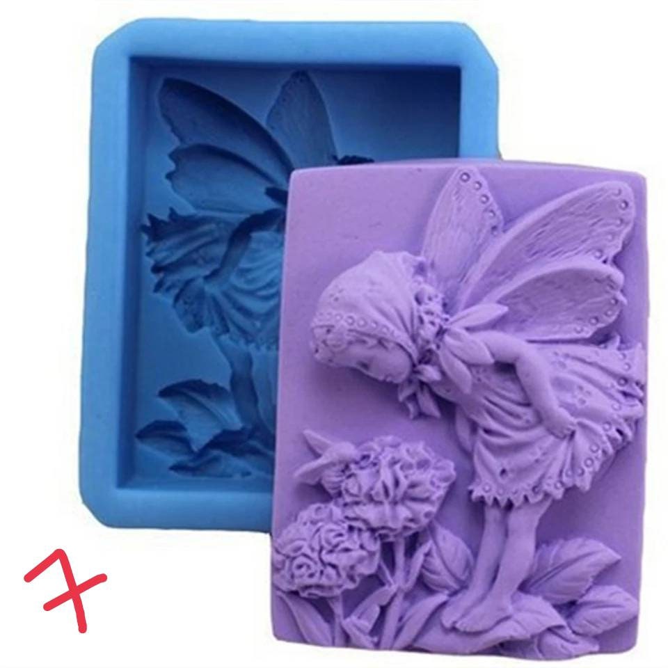 Fairy Floral Angel Baby Candle Mould Silicone Melt and Pour Etsy