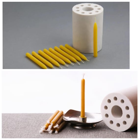 Small birthday candles 10 cavity silicone mold candles beeswax  Piller cylindrical candle making mold designer mold mould