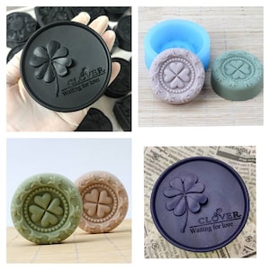 Four leaf Clover leaves shape pattern designer soap mould mold candle resin craft making melt and pour soaps designer