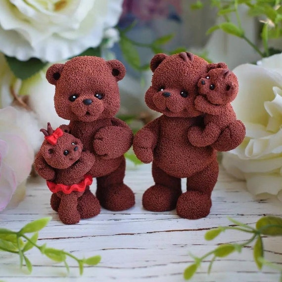 3d Toy Bear Silicone Candle Mold Mini Bear Perfume Plaster Mold Handmade  Cake Chocolate Decorative Mold Form For Candles Molds - Temu Malaysia