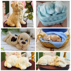 3d cute puppies basket dog dogs home baby pet animal silicone mold mould soap candle resin craft supplies melt and pour cp hp soaps