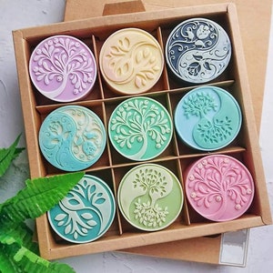 Carved Celtic Tree of life and rose mold mould silicone soap candle resin melt and pour polymer clay magnet diy