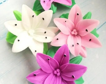 Elegante Lilien-Silikonform – Für Kerzen, Seife, Harz Und Mehr, 3D-Blumen-Motiv