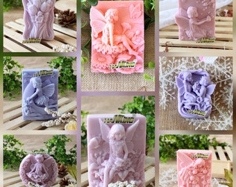 fairy floral flower girl angel baby candle mould silicone melt and pour craft supplies christmas candle clay  handmade resin casting mold