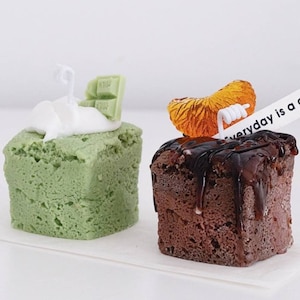 Czekoladowy mus brownie brownie ciasto kawałek ciasto forma silikonowa świeca mydło boże narodzenie jedzenie ciasto pieczenie noworoczne pomysły na prezenty