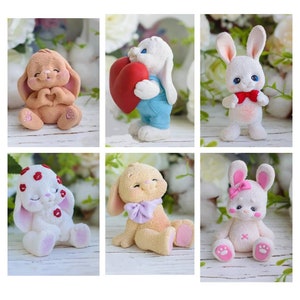 3d bunny rabbit theme mold mould silicone soap melt and pour candle resin Easter  new year photography theme