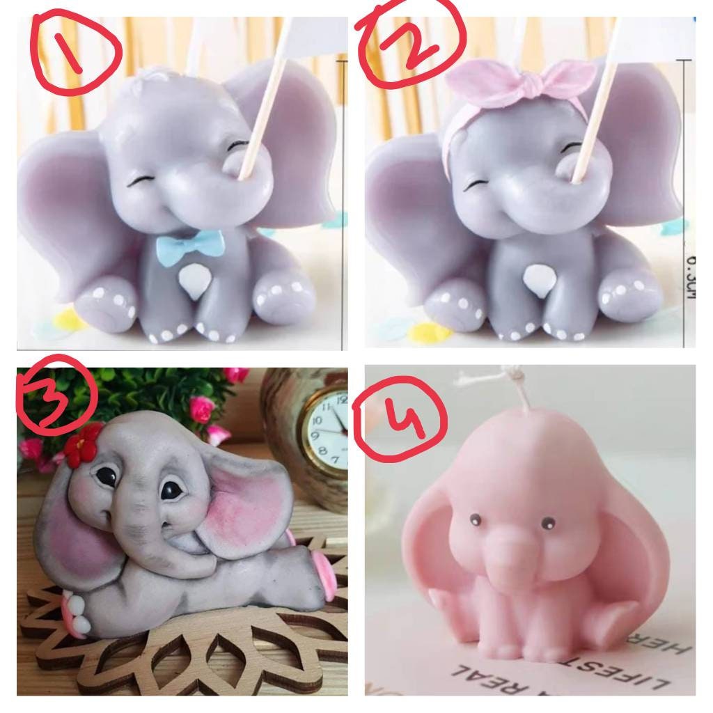 2 Silikonformen Elefant – Für DIY Kerzen, Seifen Und Mehr, Wiederverwendbar